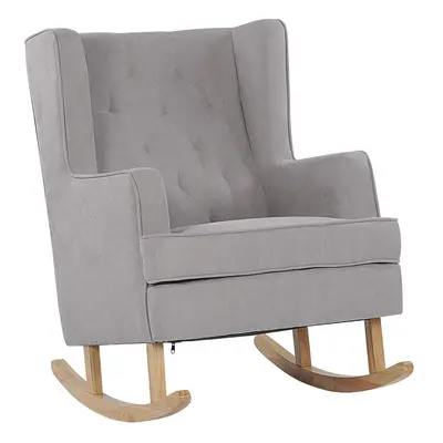 Rocking Chair TRONDHEIM Fabric Light Grey