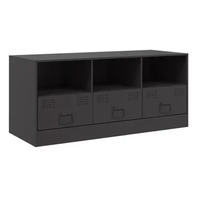 (black) vidaXL TV Cabinet TV Stand TV Unit Entertainment Centre Olive Green Steel