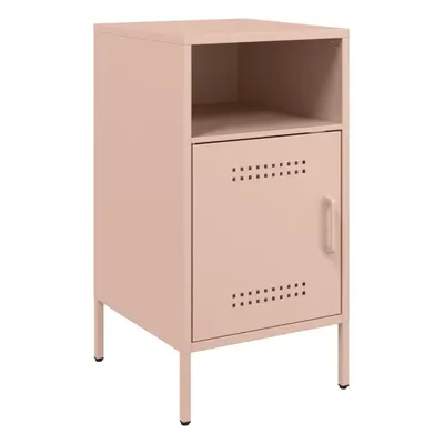 (pink, pcs) vidaXL Bedside Cabinet Bedroom Nightstand Bed Side Table Olive Green Steel