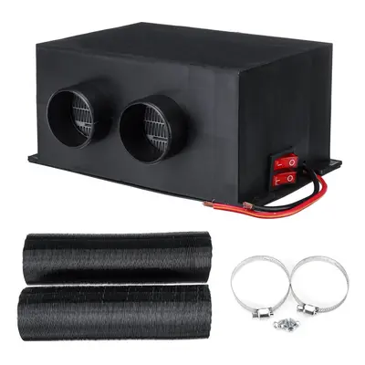 (24V) 12V/24V 650W 2-Hole Car Electric Heater Warm Air Heater Dual Switch Constant Temperature