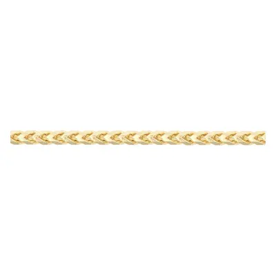 (22) Jewelco London Ladies Solid 9ct Yellow Gold 3D Square Curb Franco 1.7mm Gauge Pendant Chain