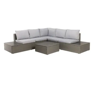 Charles Bentley Rattan & Polywood Corner Lounge Set