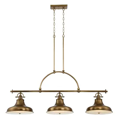 1 Bulb Ceiling Pendant Light Fitting Weathered Brass LED E27 100W Bulb