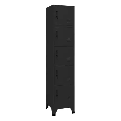 vidaXL Locker Cabinet Black cm Steel Storage Home Office Cabinet Furniture