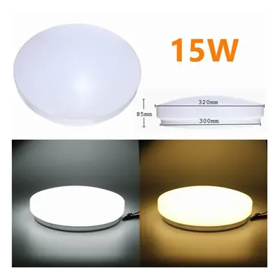 (Warm White) Modern 15W LED Round Ceiling Panel Light Down Lamp Kitchen Bathroom