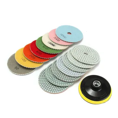 16pcs Inch to Grit Diamond Polishing Pad for Granite Stone Concrete Marble