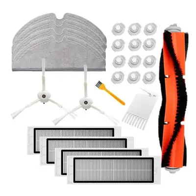 25PCS Main Side Brush HEPA Filters Comb Cleaning Tool Water Tank Filters Mop Cloth for Roborock 