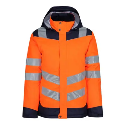 (XL, Orange/Navy) Regatta Unisex Adult Pro Thermogen Hi-Vis Heated Jacket