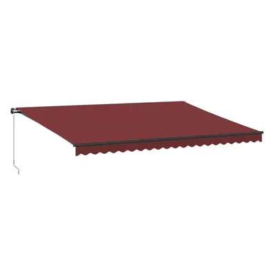 (burgundy, x cm) vidaXL Manual Retractable Awning Outdoor Patio Awning Sunshade Garden Canopy