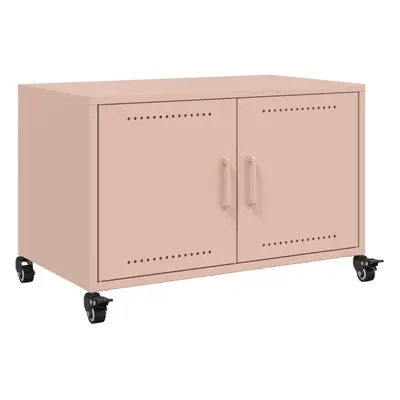 vidaXL TV Cabinet TV Stand TV Unit Entertainment Centre Pink Cold-rolled Steel