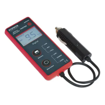 12V Battery & Alternator Tester - LED Display - Suits DC Systems - 250mm Cable