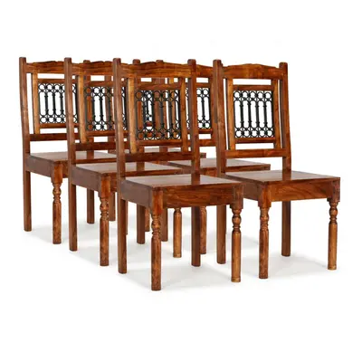 (6 pcs) vidaXL Dining Chairs Office Dining Room Seat Kitchen Dinner Chair Solid Wood