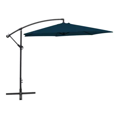 vidaXL Cantilever Umbrella 3m Blue Outdoor Garden Hanging Parasol Sunshade