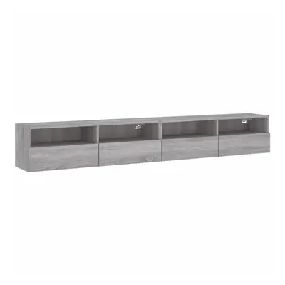 vidaXL TV Wall Cabinets Floating TV Unit pcs Grey Sonoma Engineered Wood