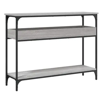 vidaXL Console Table with Shelf End Side Table Grey Sonoma Engineered Wood