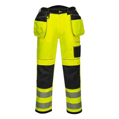 (38R, Yellow/Black) Portwest Mens PW3 Hi-Vis Trousers