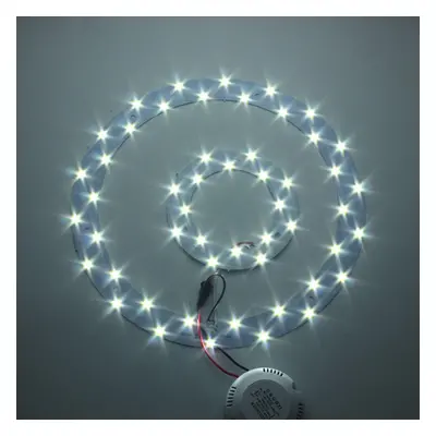 (White) 25W SMD LED Double Panel Circles Annular Ceiling Light Fixtures Board Lamp