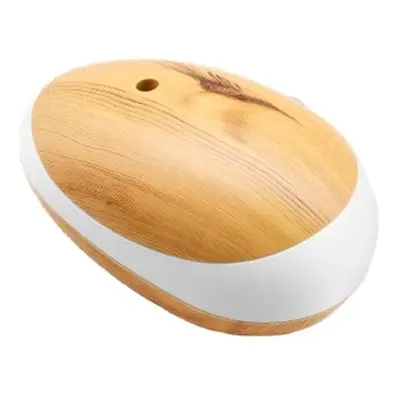 (Light wood grain, US Plug) 200ml Mouse Shaped Aromatherapy Humidifier Colorful Lights Low Noise