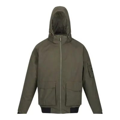 (L, Dark Khaki) Regatta Mens Faizan Hooded Waterproof Jacket