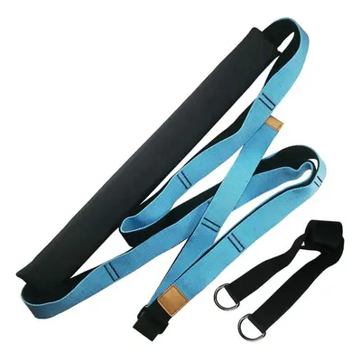 (Blue) 350cm Stretching Band Adjustable Training Belt Back Bend Strap Assist for Home Fitness Bo