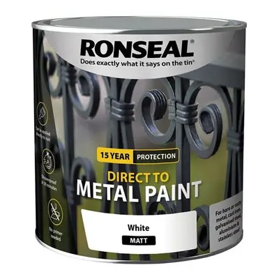 Ronseal Direct to Metal Paint White Matt 2.5 litre