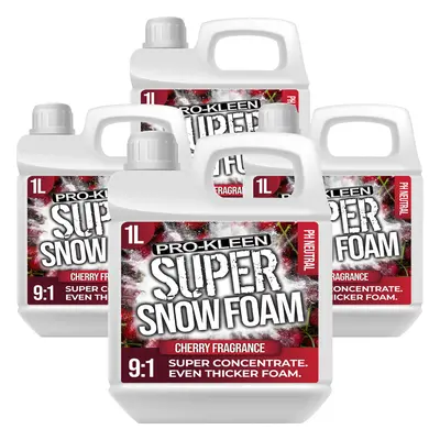 (Cherry, 4L) ProKleen Super Concentrate Snow Foam Car Shampoo