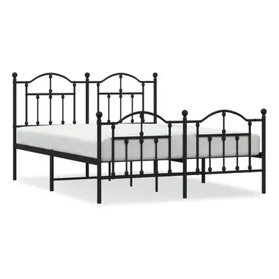 (black, x 190/with headboard & footboard) vidaXL Metal Bed Frame Bedroom Platform Bed Base Bedst