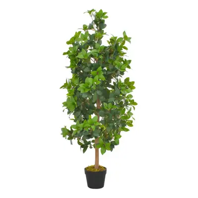 vidaXL Artificial Plant Laurel Tree with Pot Green 120cm Realistic Greenery