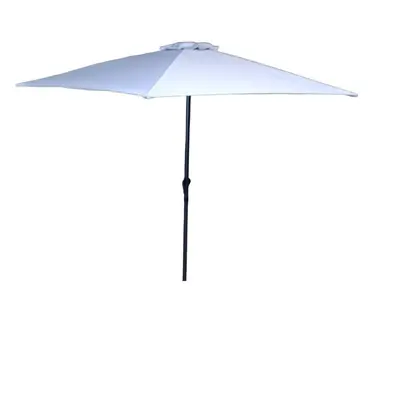 2.7m Wind Up Garden Parasol with Aluminium Shaft in Grey