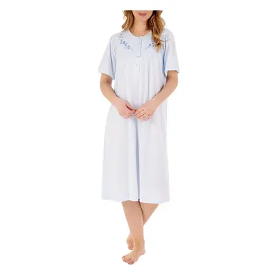 (Blue, 10/12) Slenderella ND88116 Women's Cotton Nightdress