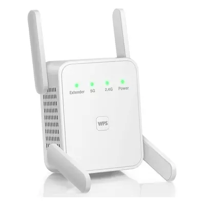 (EU Plug) 1200M Dual-band Repeater Wifi Signal Amplifier Repeater Wifi Router Extender Booster W