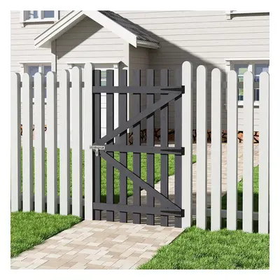 (90*150cm) Grey Flower Garden Vegetable Garden Wood Fence Gate Backyard Pedestrian Gate with Lat