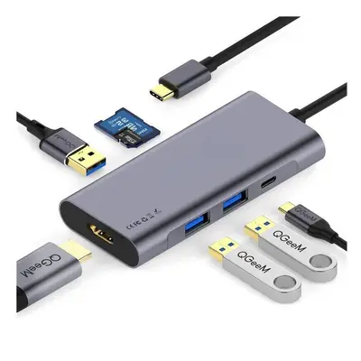 7-in-1 USB-C Hub Docking Station Adapter With USB 3.0 *3 100W Power Delivery USB-C PD3.0 4K HDMI