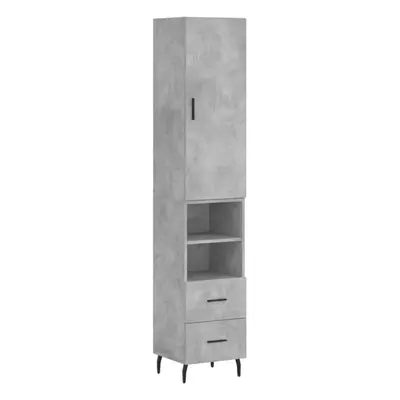 (concrete grey, drawers shelves) vidaXL Highboard Sideboard Cupboard Side Board Storage Cabinet 