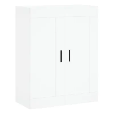 (white) vidaXL Wall Mounted Cabinet Display Cabinet High Gloss White Engineered Wood