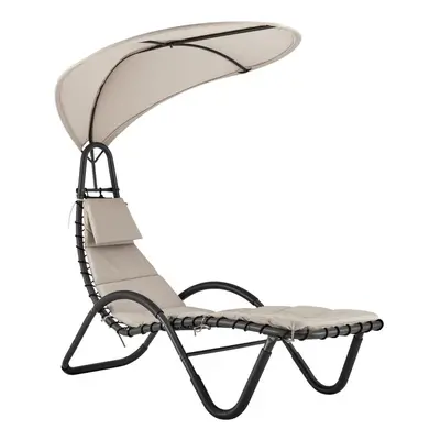 LIVIVO Sun Lounger Chair with Canopy - Garden Swing Hammock