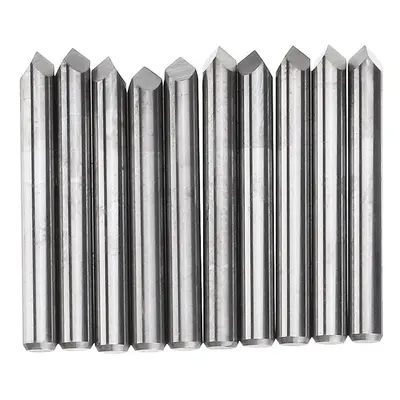 (0.1mm) 10pcs 3.175mm Shank Degree 0.1/0.2/0.3mm Tip Tungsten Steel Engraving Bit CNC Tool