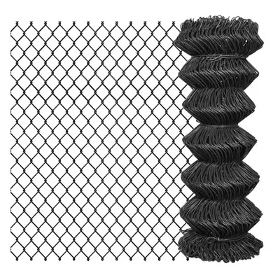 vidaXL Ourdoor Garden Chain Link Fence Fencing Screen Mesh Barrier Steel Grey