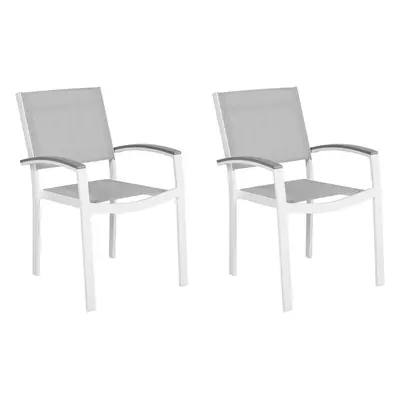 Set of Garden Chairs PERETA Metal Grey