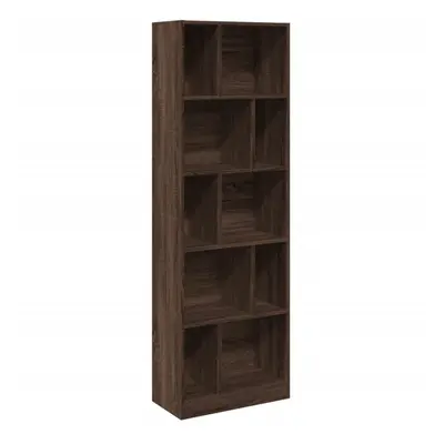 (brown oak) vidaXL Bookcase Bookshelf Book Rack Storage Cabinet Shelf Engineered Wood