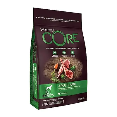 Wellness CORE Adult Lamb, Dry Dog Food, Dog Food Dry for Healthy Digestion, Grain Free with High