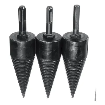 (Hex Shank) 42mm High Speed Steel Firewood Splitting Drill Bit Hard Wood Cone Splitter