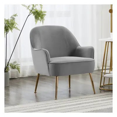 (Grey) Modern Upholstered Armchair Dining Chair