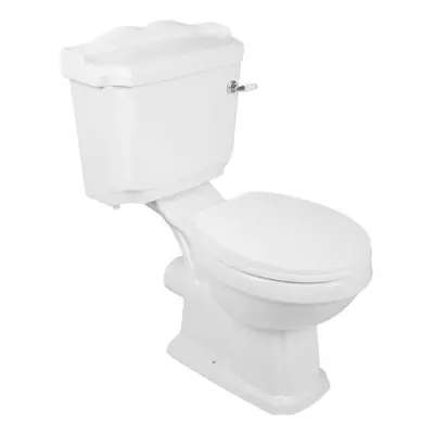 NRG Bathroom Close-Coupled Toilet with Soft PP Seat Cover and Cistern