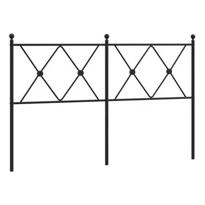 vidaXL Metal Headboard Bedroom Home Bed Header Bed Headboard Black cm