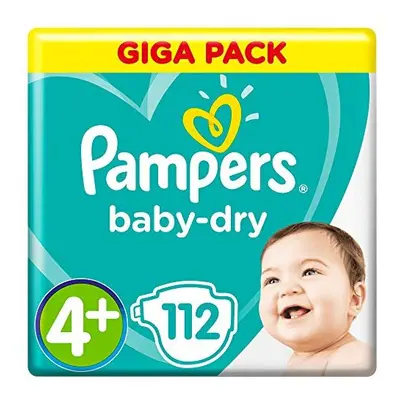 Pampers Baby-Dry Nappies Size 4Â + (9Â to 18Â kg)Â Â 1Â Pack (1Â x Pack of 112)