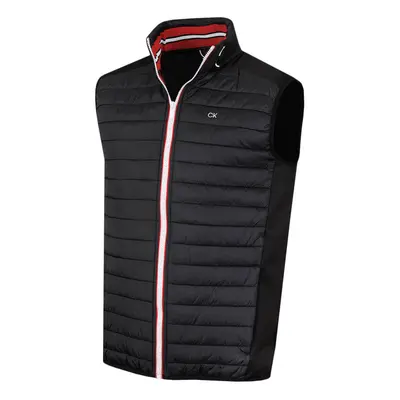 (S, Black/Red) Calvin Klein Mens Hybrid Insulate Bodywarmer Golf Gilet