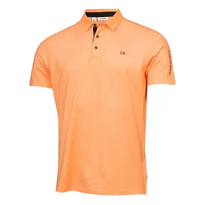 (XXXL, Orange) Calvin Klein Mens Uni Golf Moisture Wicking Breathable Polo Shirt