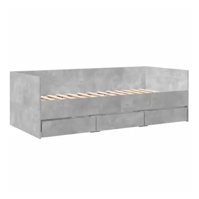 (concrete grey, x cm) vidaXL Daybed with Drawers Sofa Bed Grey Sonoma 100x200 cm Engineered Wood