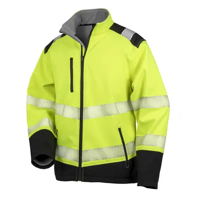 (3XL, Fluorescent Yellow/Black) SAFE-GUARD by Result Unisex Adult Hi-Vis Ripstop Printable Safet